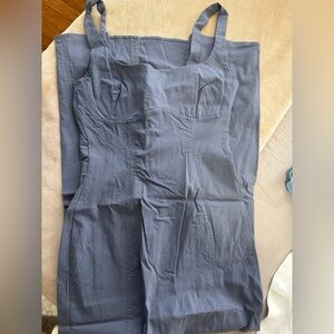 Bershka Blue Maxi Dress stretchy corset